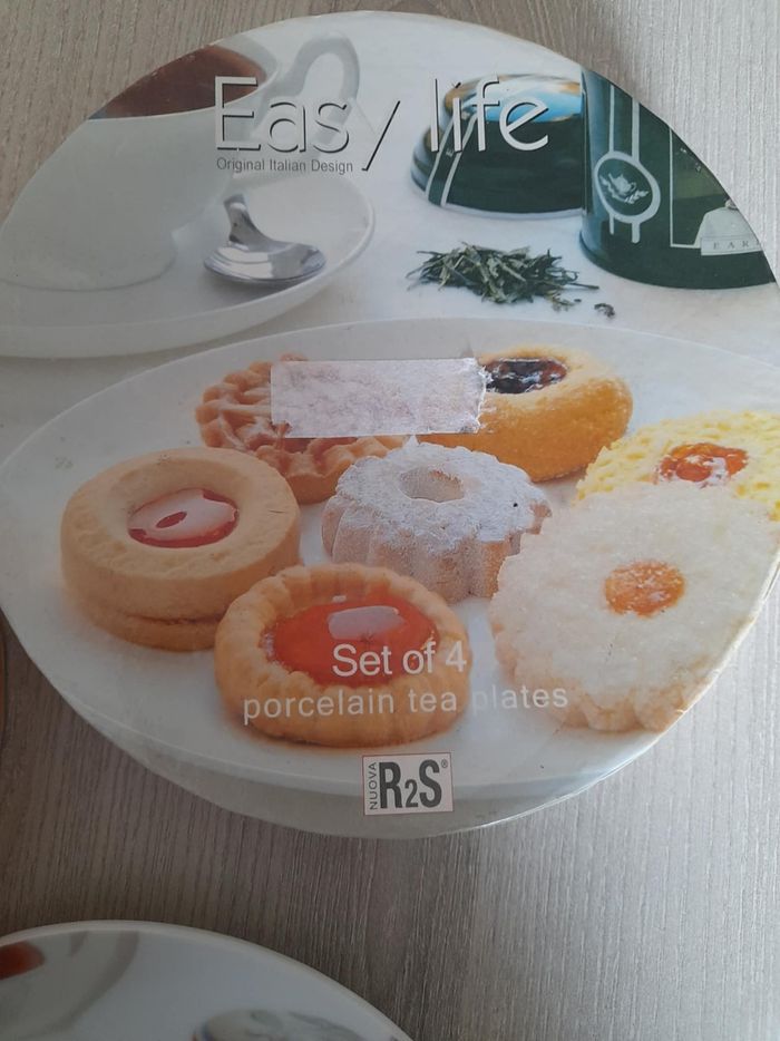 Lot de 4 assiettes pour desserts en porcelaine "Easy Life" - photo numéro 5
