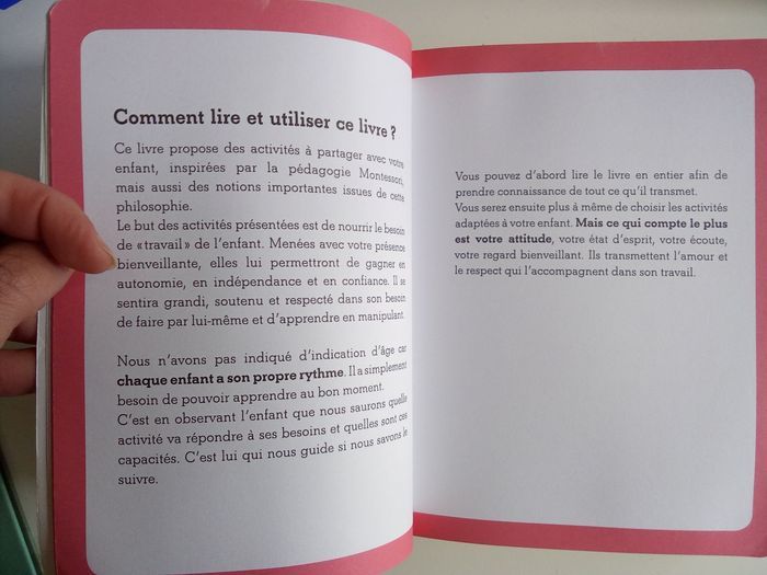 Livre édition Nathan, 100 activités d'éveil Montessori dès 18 mois, apprendre seul, autonomie - photo numéro 2