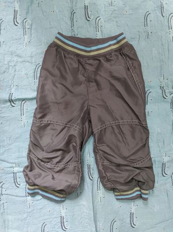 Pantalon jogging baggy marron T.18 mois