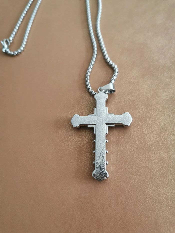 Collier et pendentif spirituel croix chrétienne - photo numéro 3