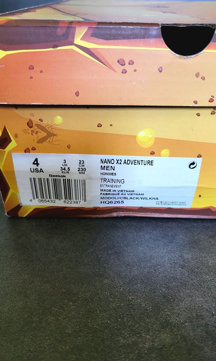 Jurassic World x Reebok X2 Nano Adventure Survival Kit - HQ6265 - Unisex - Size : 34.5 🌈 🌈 - photo numéro 10