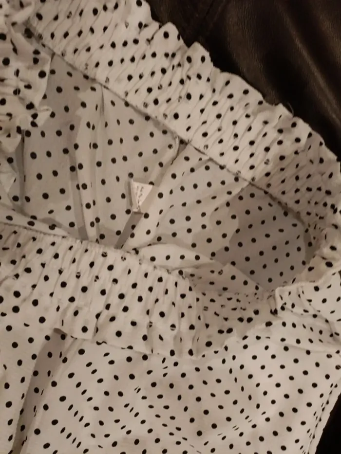 Pantalon pois noir blanc Moda mey lon mey - photo numéro 2