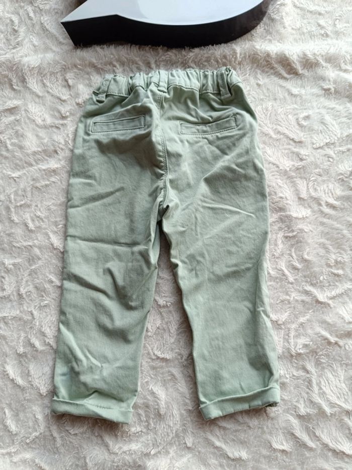 Pantalon jeans vert clair Garçon 18 mois Kiabi Eco conception coton bio - photo numéro 8