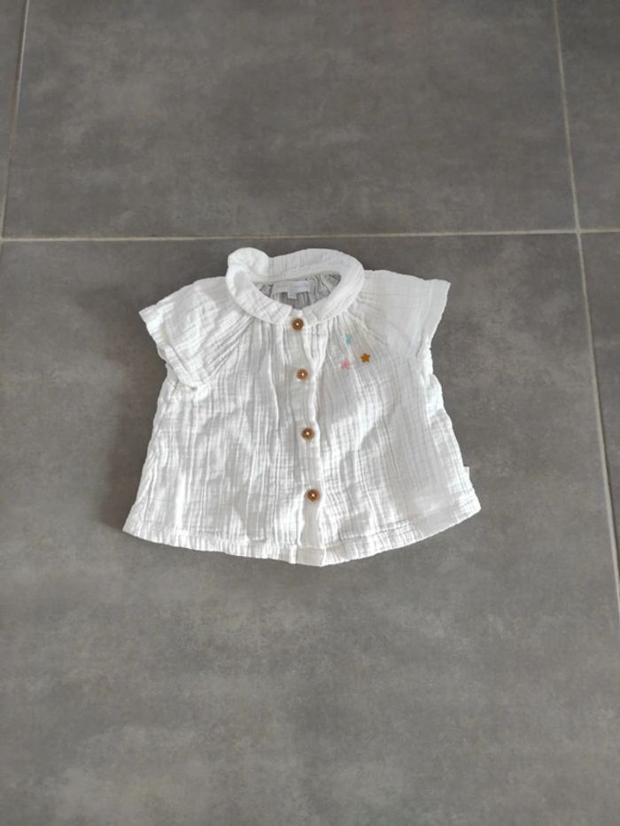 Blouse manches courtes Cadet Rousselle 6 mois - photo numéro 2
