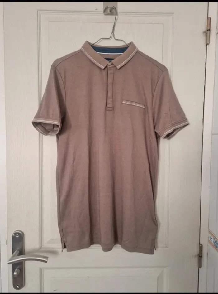 Polo marron clair homme devred taille M/38
