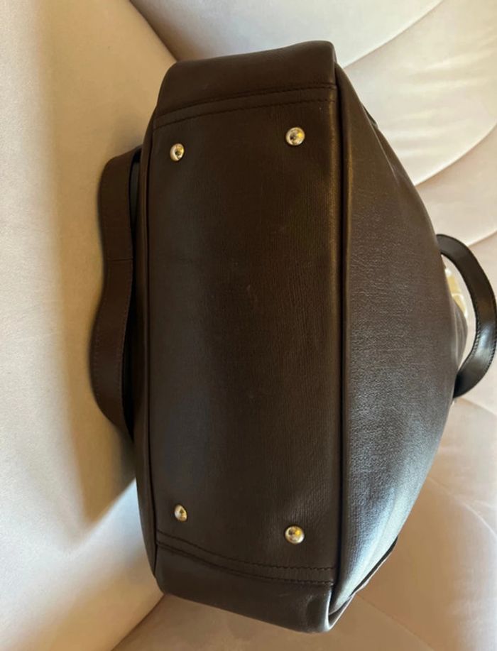 Yves Saint Laurent – Sac besace "Ycone" grand modèle – Marron chocolat - photo numéro 11