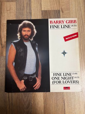 Rare vinyle maxi 45 tours barry gibb fine line