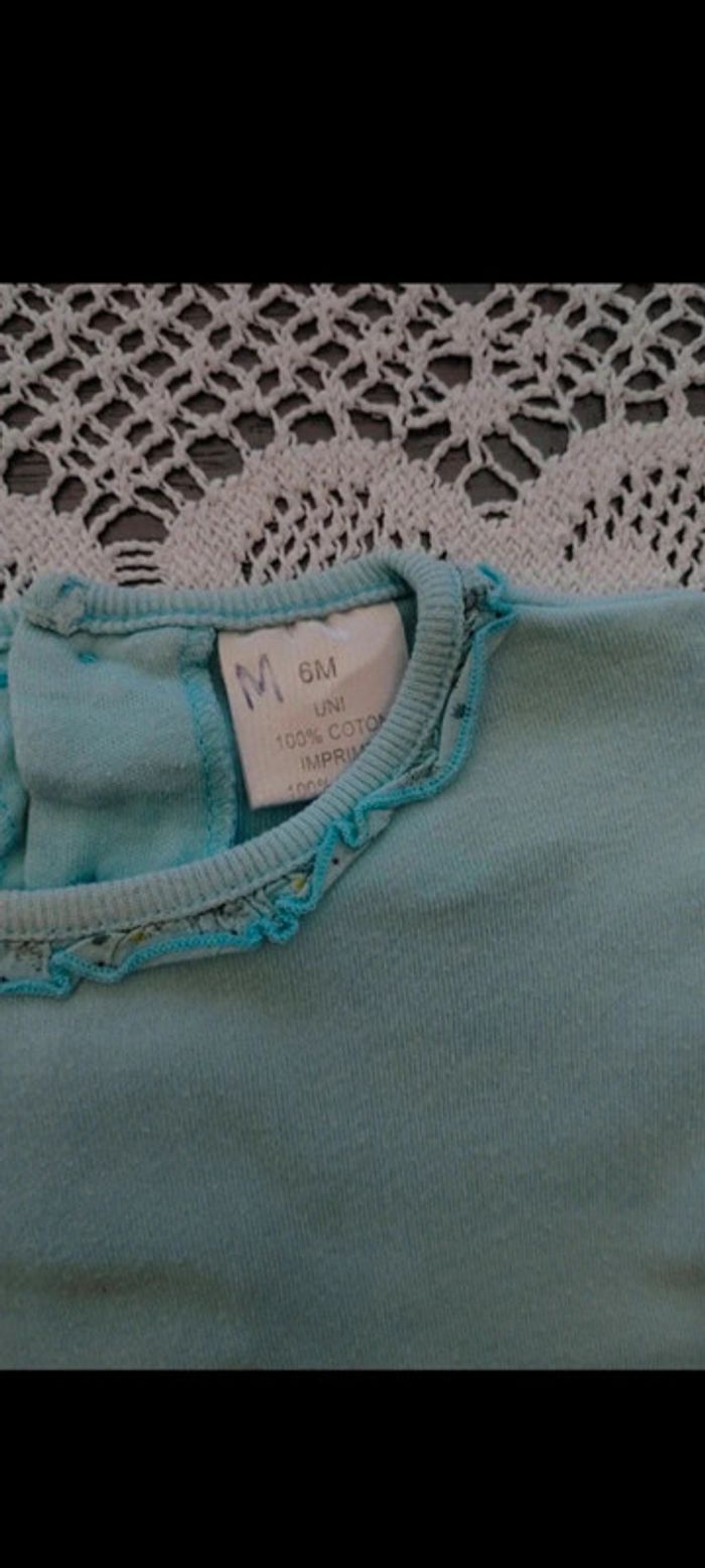 🩵Pull turquoise 6 mois - photo numéro 3