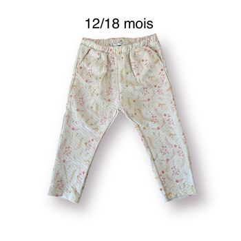 Mango Pantalon souple fleurs Taille 12/18 mois