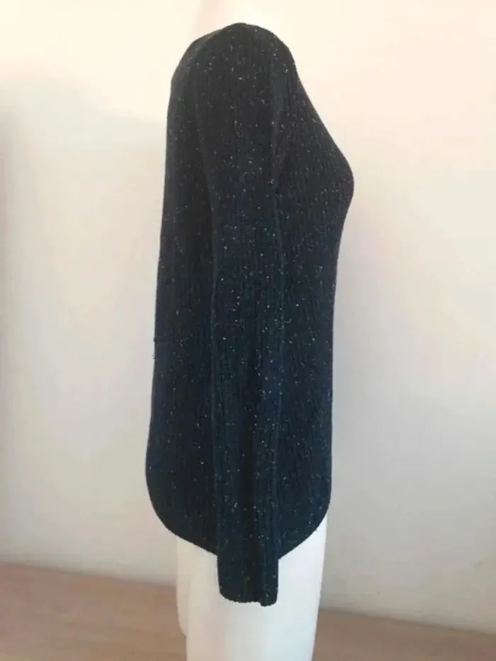 Pull col V en maille manches longues marine 34 Yessica C&A - photo numéro 4
