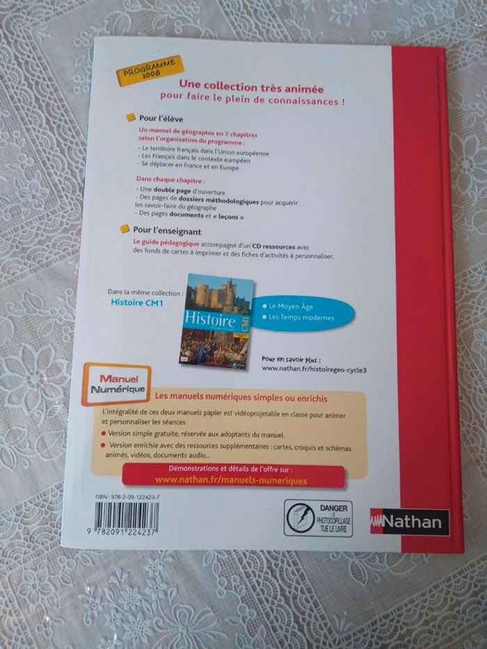 Livret Géographie CM1 - photo numéro 3
