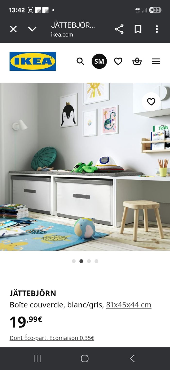 Malle de rangement/coffre à jouets Ikea - photo numéro 5