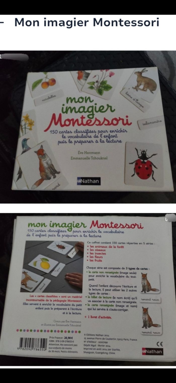 Mon imagier Montessori