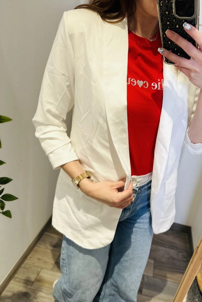 Blazer blanc cassé taille M NEUF - photo numéro 3