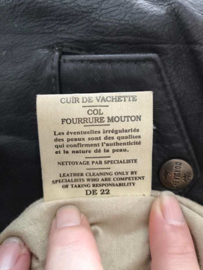 Blouson cuir marron Chevignon (L) - photo numéro 6