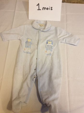 Pyjama bleu 1 mois