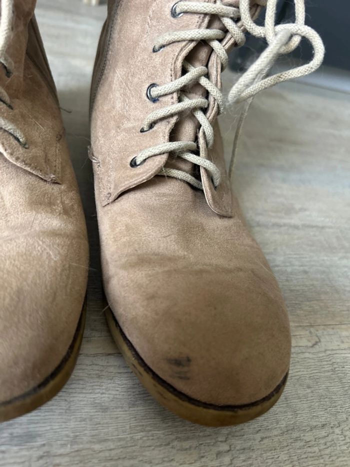 Bottines beiges Kiabi taille 39 - photo numéro 2