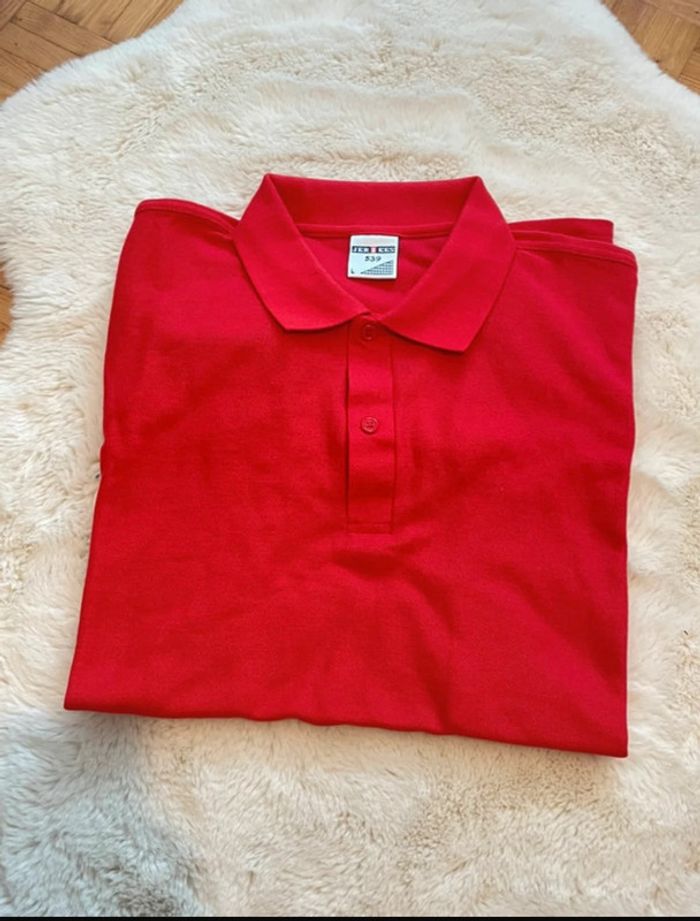Polo manches  courtes rouge  taille L jerzees