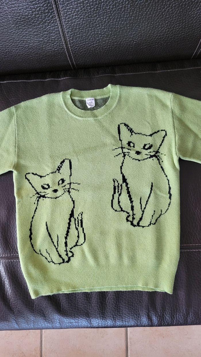 Pull chat taille 9 ans - photo numéro 2