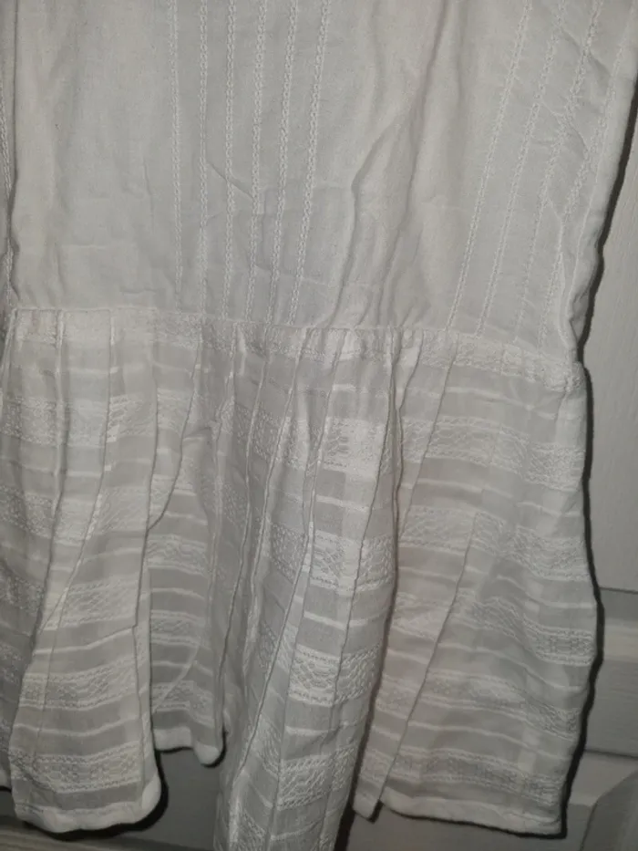 Robe blanche broderies jacadi 4A - photo numéro 2