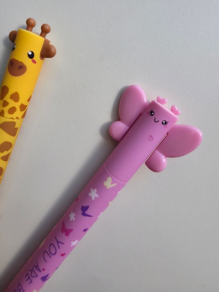 Lot de 3 stylos animaux kawaii type legami - photo numéro 3