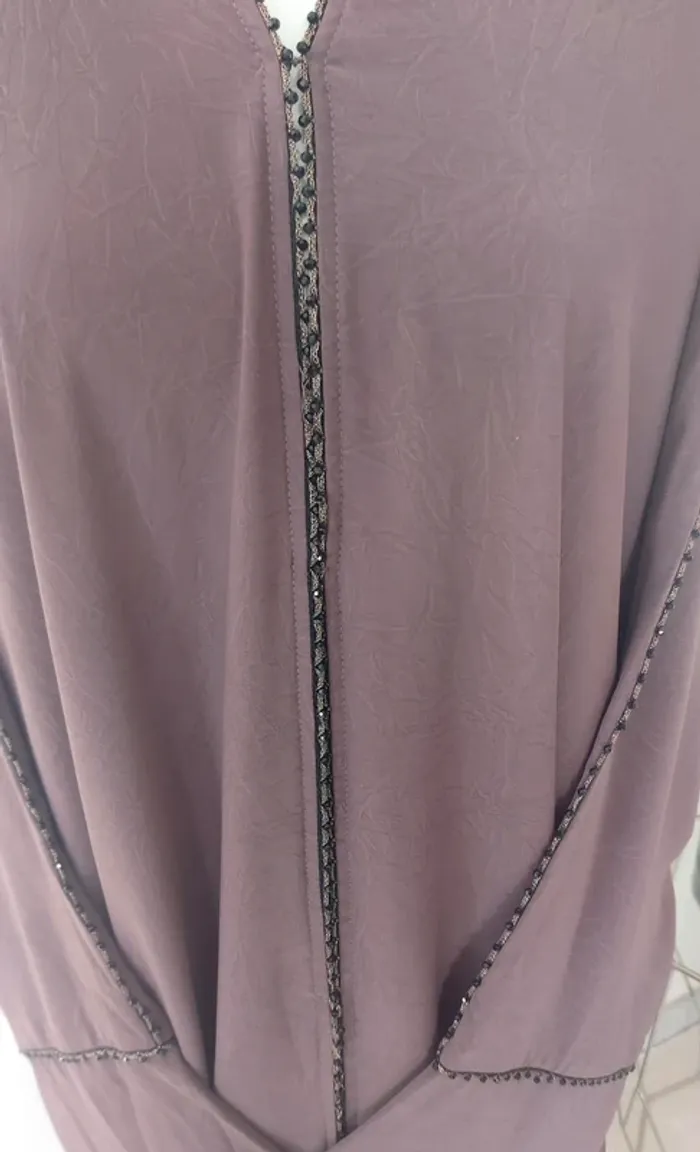 Abaya kimono qualité violet neuve - photo numéro 4