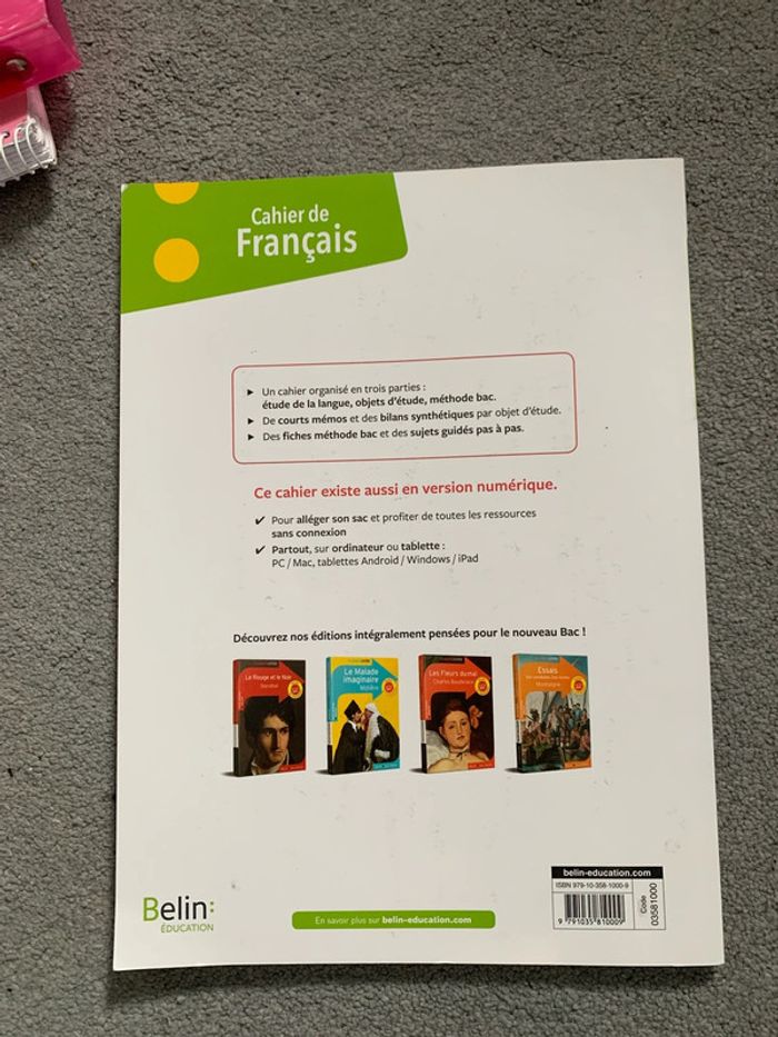 Cahier de français 1 ère - photo numéro 2