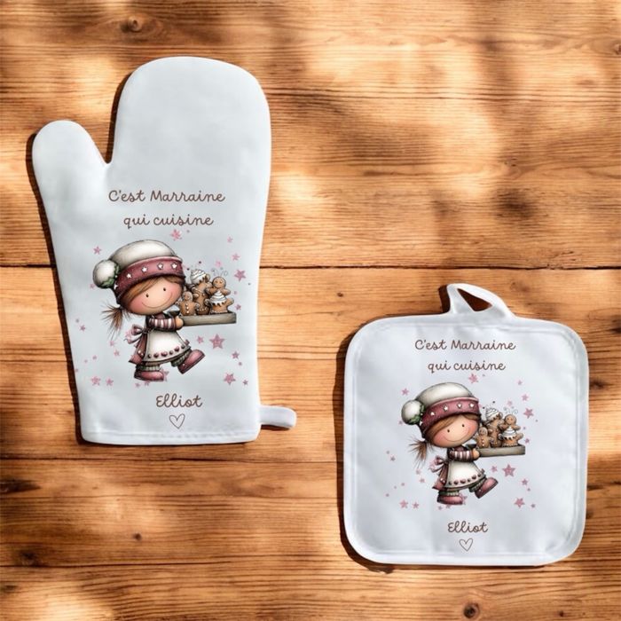Set gant et manique de cuisine personnalisés - photo numéro 4
