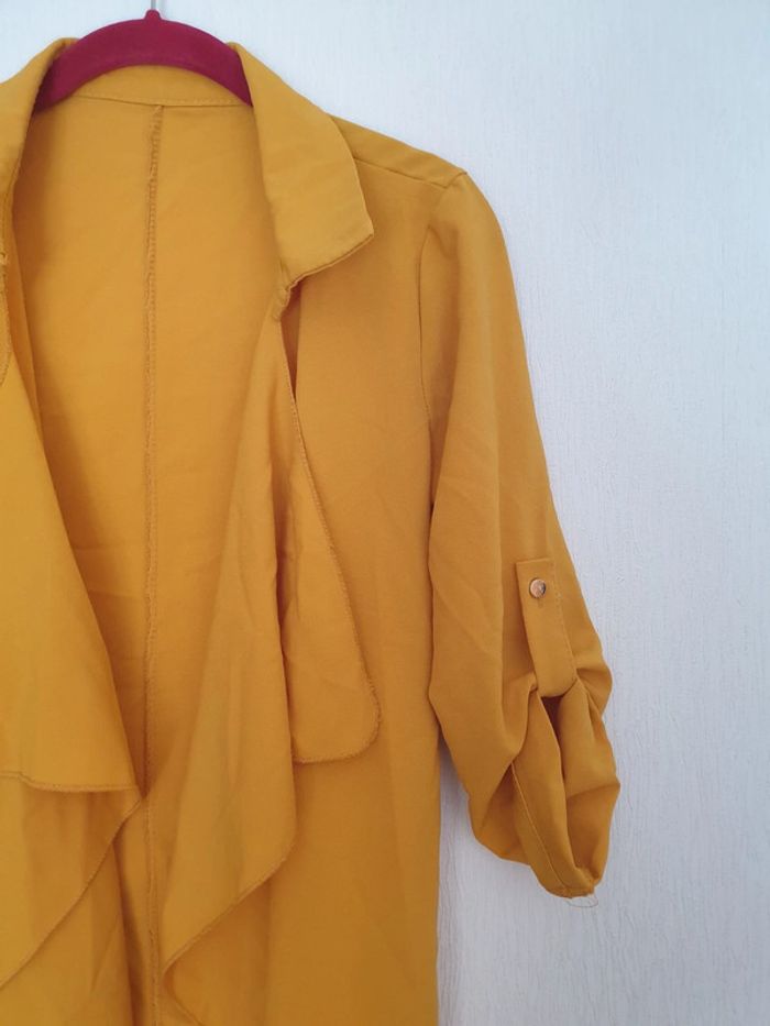 Gilet veste moutarde - photo numéro 3