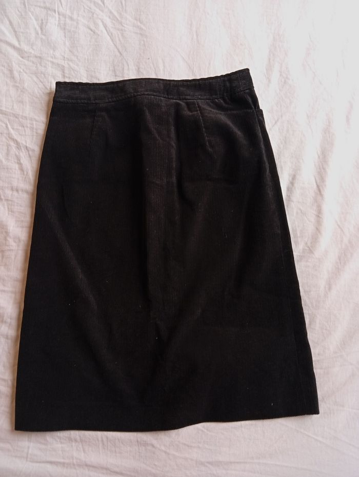 Jupe Zara basic taille 36 style velours - photo numéro 3