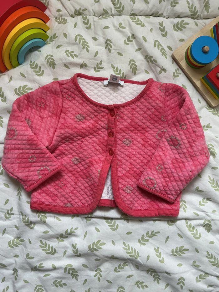 gilet rose et gris 6 mois obaibi - photo numéro 3