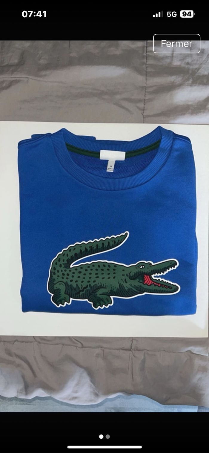 Pull Lacoste bleu