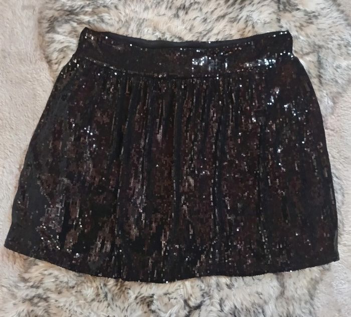 Ensemble 2 pièces jupe et top bustier sequins taille M - photo numéro 3