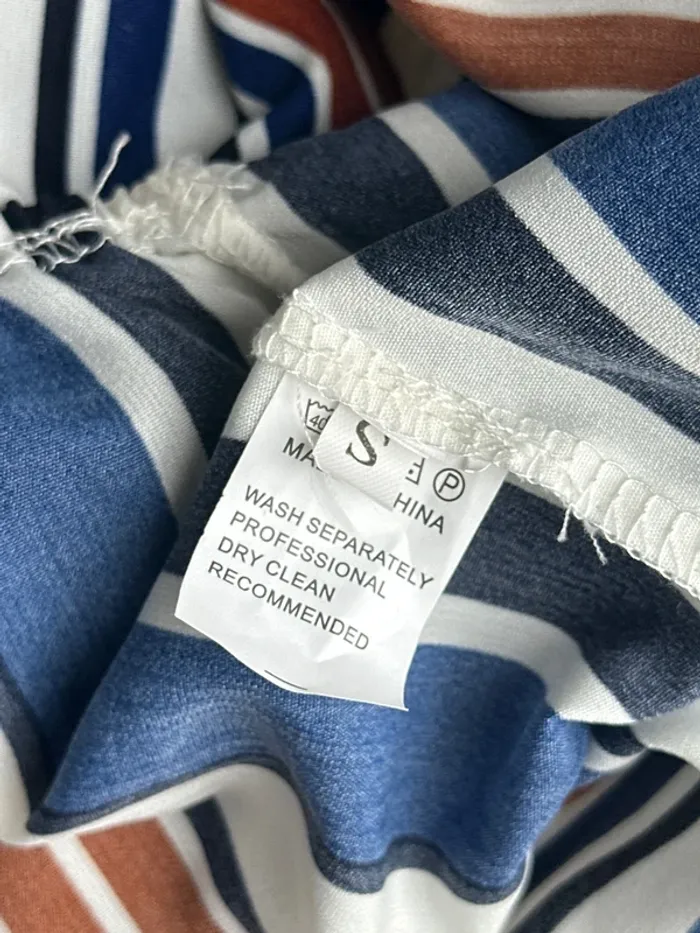 Combi-short rayé coloré été légère fines bretelles 36/S - photo numéro 5