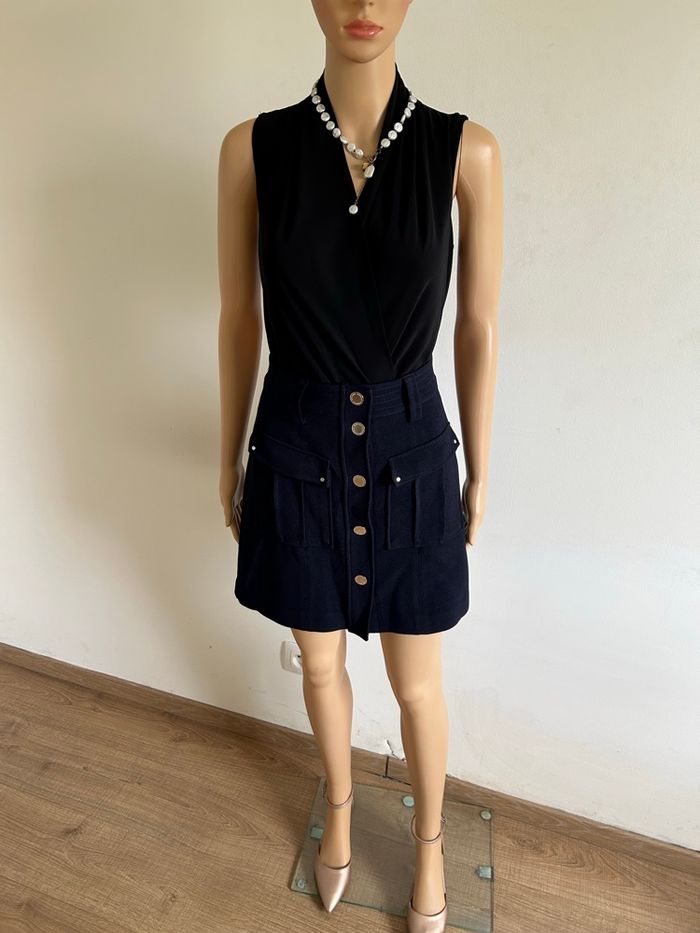 Jupe bleue marine neuve Morgan taille 34 (valeur 55€) - photo numéro 3
