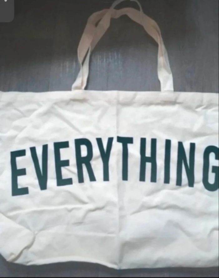 Grand sac fourre tout / tote bag NEUF couleurs crème et noir no - photo numéro 3