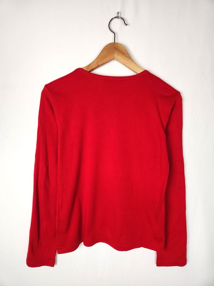 T-shirt Manches Longues Ralph Lauren Rouge - Taille XL Enfant (16 ans) - photo numéro 4