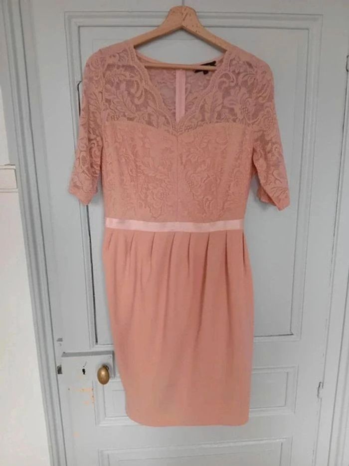 Robe de cérémonie/cocktail rose - Miusol - L/40 - photo numéro 4