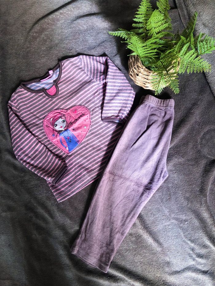Pyjama marron rose fille NKY - photo numéro 3