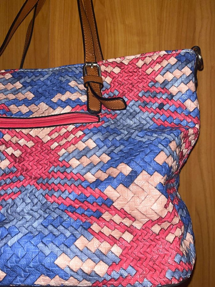 Sac à main multicolore avec motif géométrique (moyen) - photo numéro 2