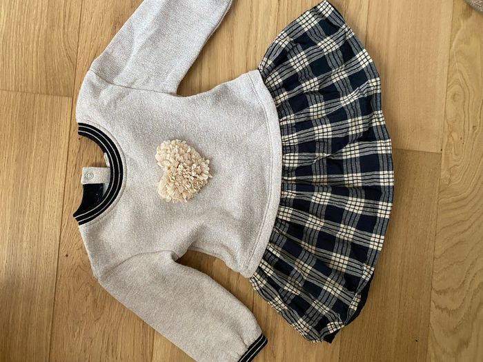 Robe de fête orchestra 12 mois beige et noire