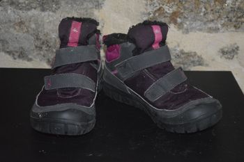 bottine noir et fushia queshua 29