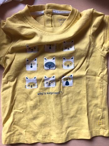 T shirt MC jaune fille Obaibi 6 mois
