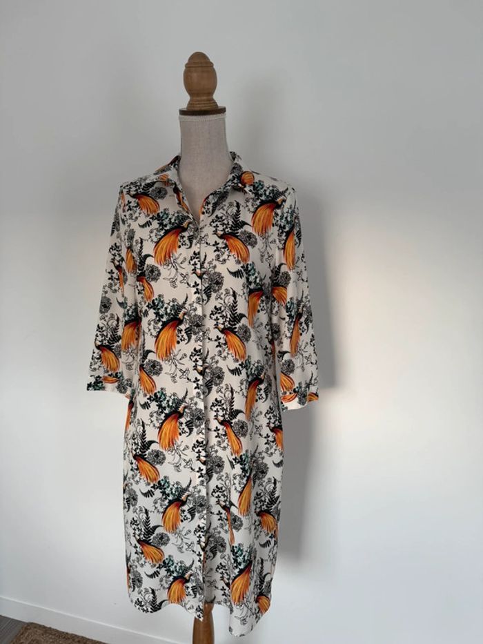 Robe longue manches fluide léger tunique Kleid dress Vestido Vestito jurk jumpsuit femme woman donna