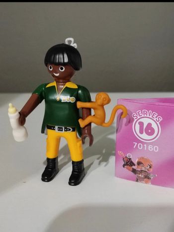 Playmobil figure série 16 soigneuse zoo singe