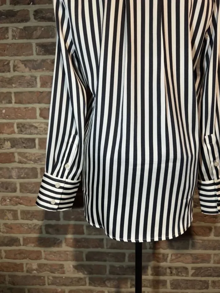 Chemise lignée noire et blanche H&M Taille XS / 34 - photo numéro 12