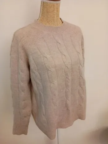 George Rech Pull cardigan 38/40 beige femme pull torsadé