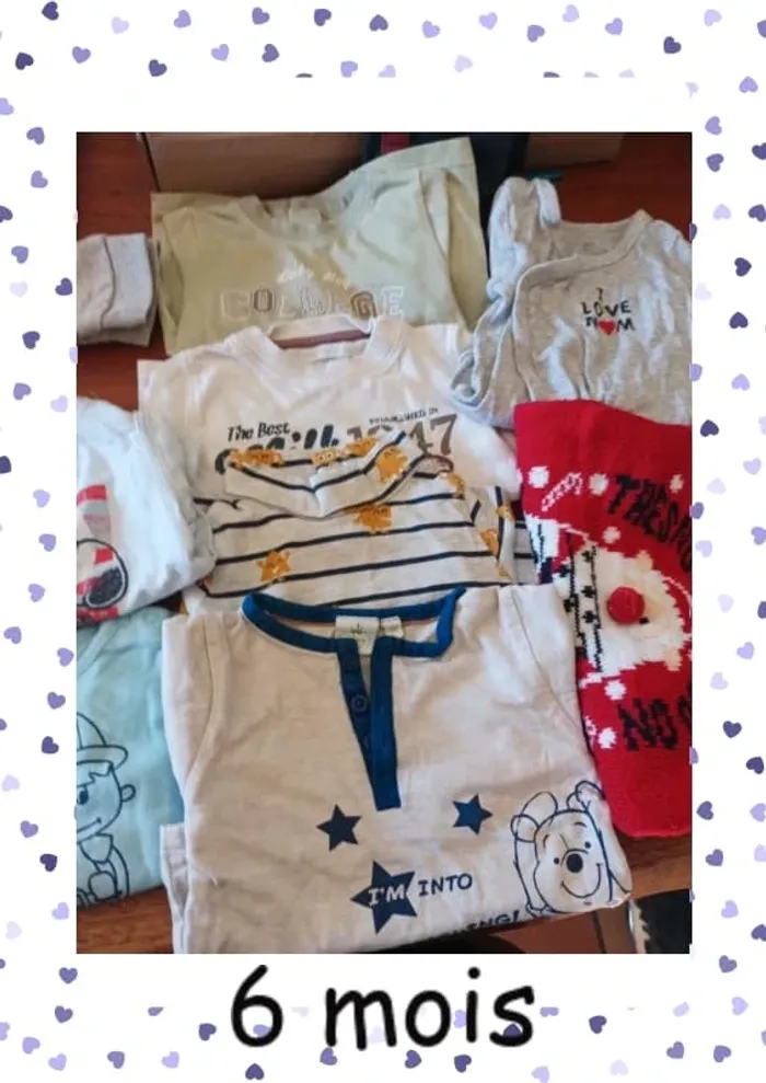 Lot 6 mois garçon demi saison et hiver 24 pièces - photo numéro 9