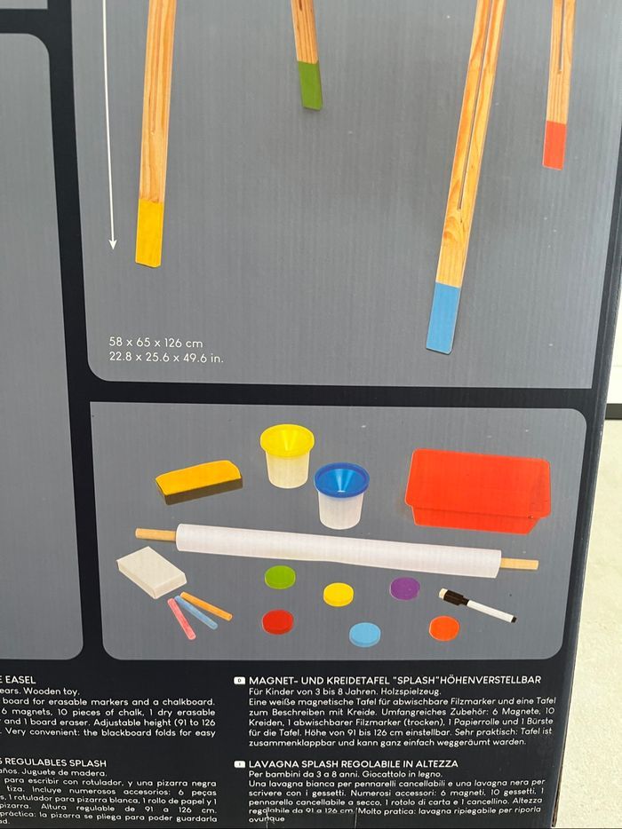 Tableau en bois Janod craie et magnétique - photo numéro 5