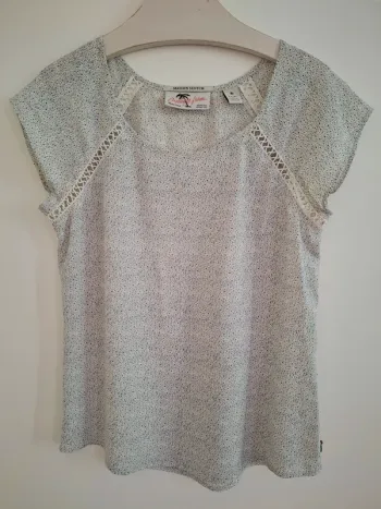 Superbe Blouse Maison Scotch- Imprimé Pois & Dentelle - T. S (36) *